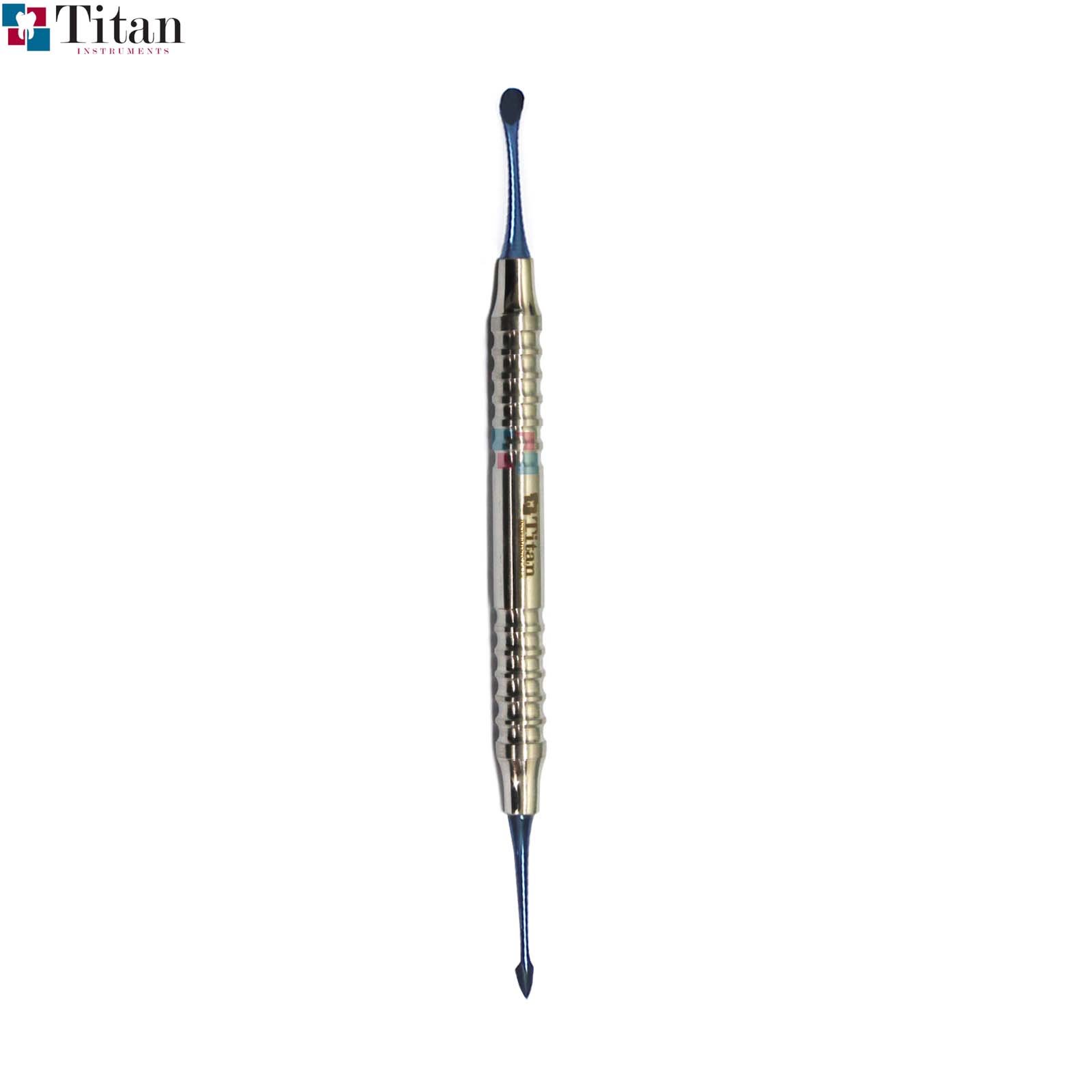 Margalla Intl Dental Periosteal Elevator – Buser Style, Blue Titanium Coated, Double Ended – Made In Pakistan