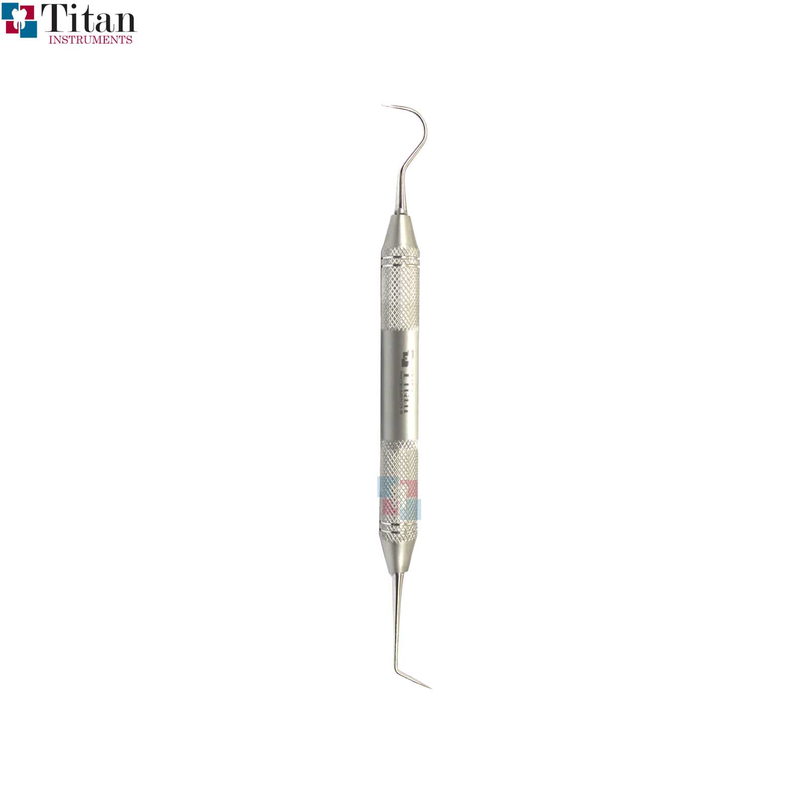 Premedication Geology Infectious disease Explorer 23/6 Dental Hygiene Tartar Remover Scaler Double Ended Instrument  | Titan - Titan Instruments